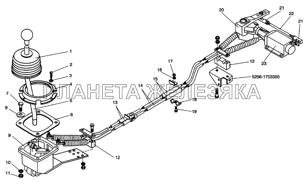 Привод управления мехнизмом переключения передач ЛиАЗ-5256, 6212 (2006)